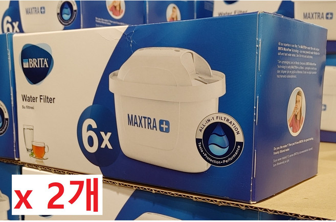 브리타 막스트라플러스 카트리지 정수기 한국형 필터, 12개