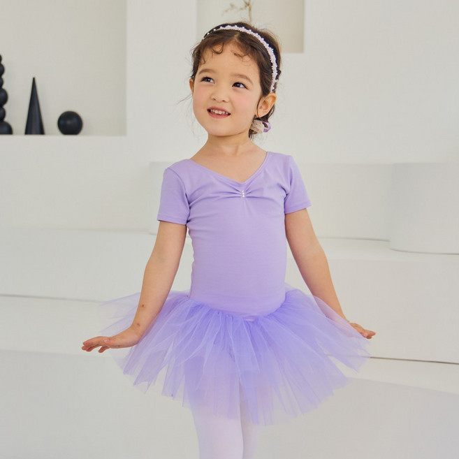 베베샤 여아 반팔튜튜 일체형 발레복