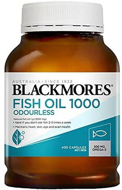 Blackmores 일본직구 블랙모어 무취 어유 1000mg 400캡슐, 1개