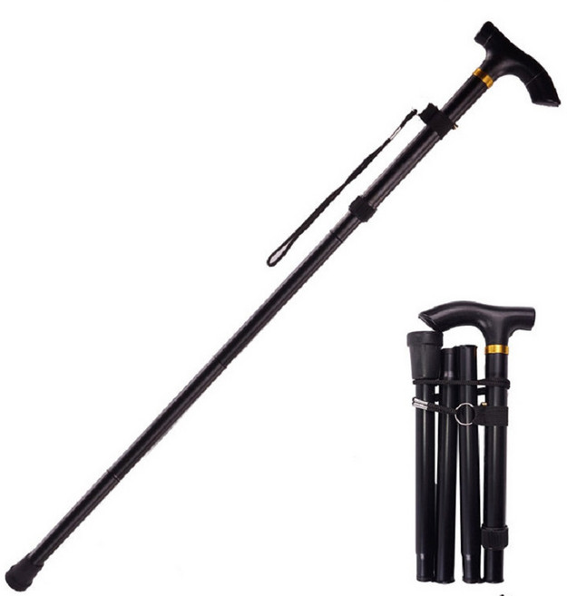 마샤투 접이식 지팡이, 블랙, 1개