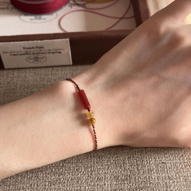 소우샵 붉은 마노 원석 팔찌 소원팔찌 행운팔찌