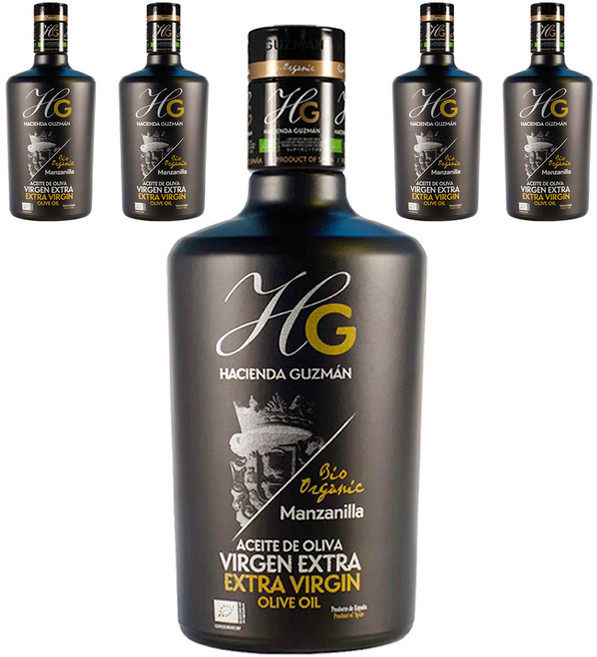 하시엔다구즈만 유기농 엑스트라버진 올리브오일 만자니아, 5개, 500ml