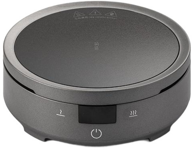 미니 인덕션 휴대용 캠핑용 자취생 원룸 가정용 식탁 원형 전기레인지 쿠킹, 월넛 1200W