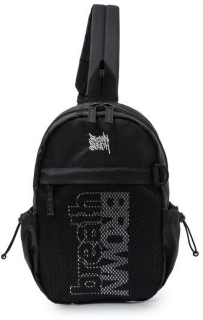 브라운브레스 KIDS brownbreathkids KIDS TAG MESH SLING BAG - BLACK, ONE