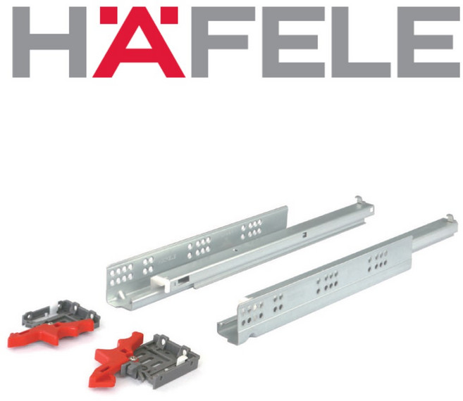 헤펠레 댐핑 언더 레일 댐퍼 3단 서랍장 서랍레일, 댐핑 언더레일 250mm