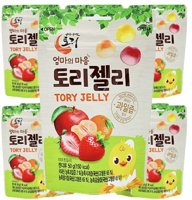 엄마의 마음 유기농 과즙 토리젤리 아기젤리, 8개, 50g