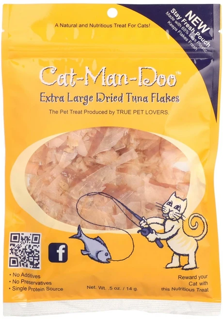 캣만두 대형 건조 참치 플레이크 캣 고양이용 간식 14g, 1개 - 쿠팡