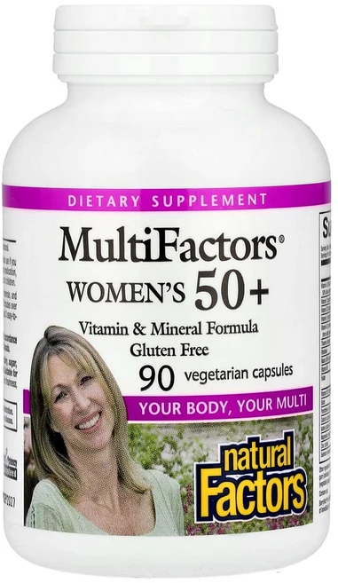 네츄럴펙터스 MultiFactors 50세 이상 여성용 베지 캡슐 90정, 1개 - 쿠팡