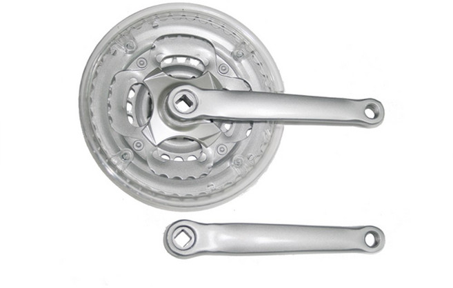 기어크랭크-42T 3단 스틸 BGC4203ST [42T-170mm], 1개, 실버