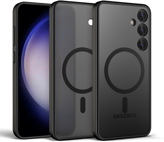 갤럭시 S24 울트라 투명 맥세이프 메탈링 무선 충전 독일 바이엘 소재 케이스 HY-UTMC