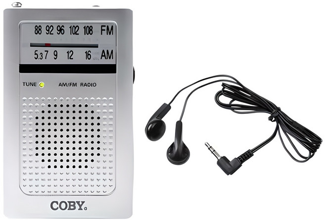 코비 재난대비 휴대용 미니 라디오, CXPR30, 실버