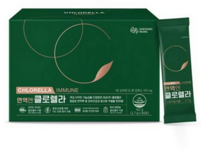 대상웰라이프 면역엔 클로렐라, 2.7g, 60개