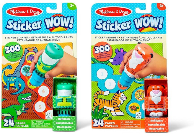 멜리사앤더그 와우 스티커 공룡 & 호랑이 밸류팩 세트