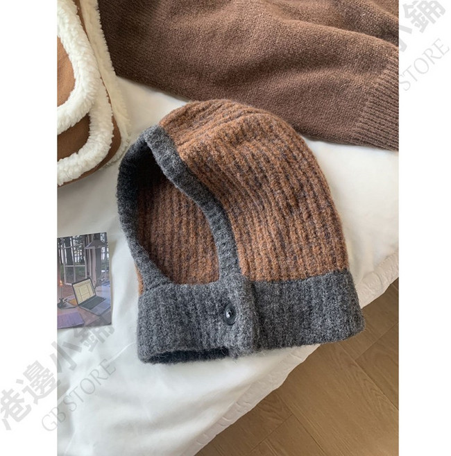 韓版針織巴拉克拉法帽