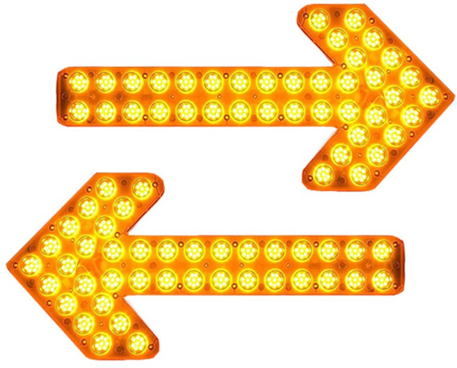 방향표시등 대형트럭 화물차 야간 지시등 작업 차량 면발광 화물차차폭등 브레이크등 대형차, G. 초박형 옐로우 케이스 12V 24V, 1개