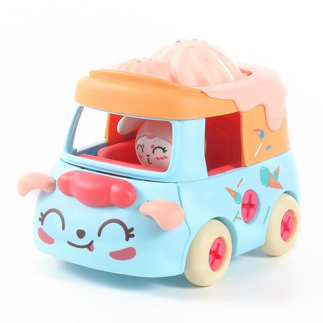 DIY拆裝糖果車組合 家家酒玩具汽車, 1個, 雪糕款【紫色袋裝.黃標】藍色車