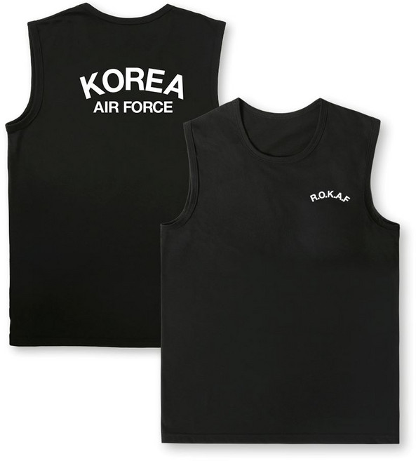 남성 아미 ROKA/ROKAF/ROKMC/ROKN 코튼 머슬 나시 L-9XL