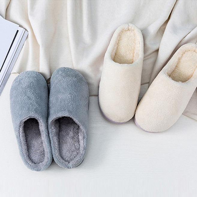 산호양털 실내화/겨울 양모 여성 사무실 슬리퍼 남자 거실, 산호양털 실내화_남성용(네이비), 1개