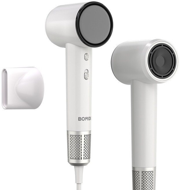 BOMIDI 보미디 초고출력 초고속 음이온 헤어 드라이어 헤어드라이기 BLDC 1600W, 화이트