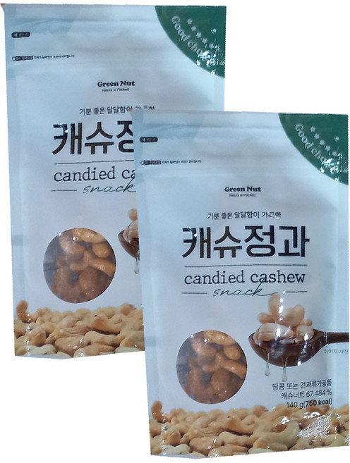 그린넛 캐슈정과, 2개, 140g