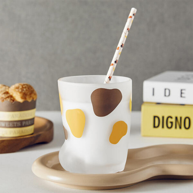 아트박스 브라운 고양이발 유리컵, 1개