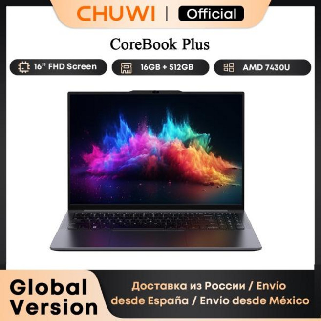 게이밍컴퓨터 게임데스크탑 CHUWI 코어북 플러스 노트북 16인치 FHD 화면 R5-7430U 6코어 16GB 램 512GB SSD 메탈 바디 쿨러 포함, 영국, 3)16GB 512GB
