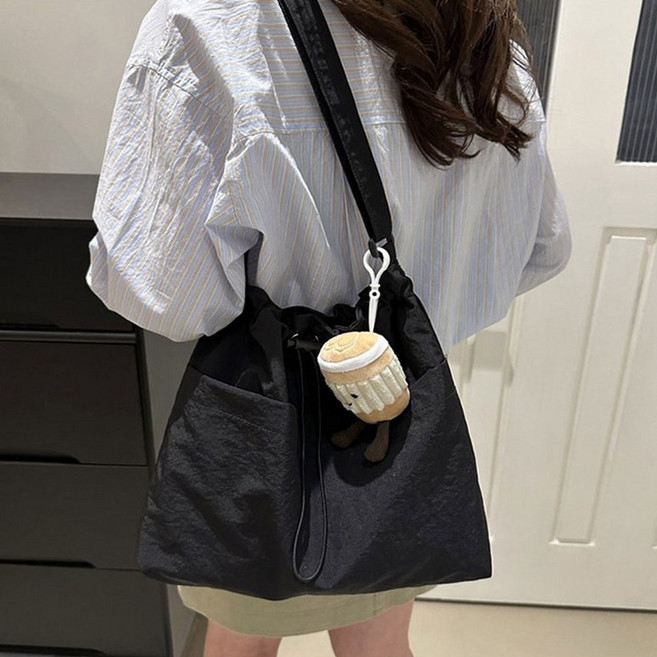 [핑크마카롱] 바스락 복조리백+라떼키링세트