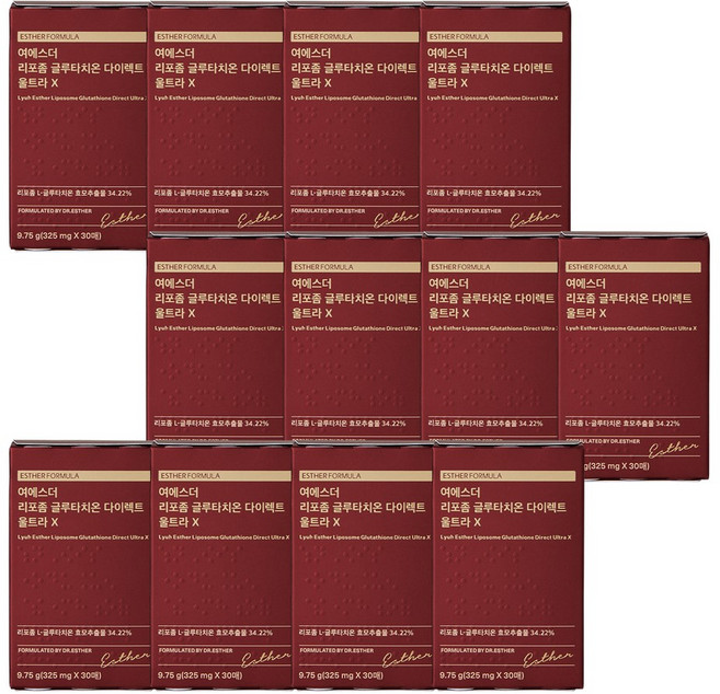 에스더포뮬러 여에스더 리포좀 글루타치온 다이렉트 울트라 X 30매 12박스 (360매), 9.75g, 12개