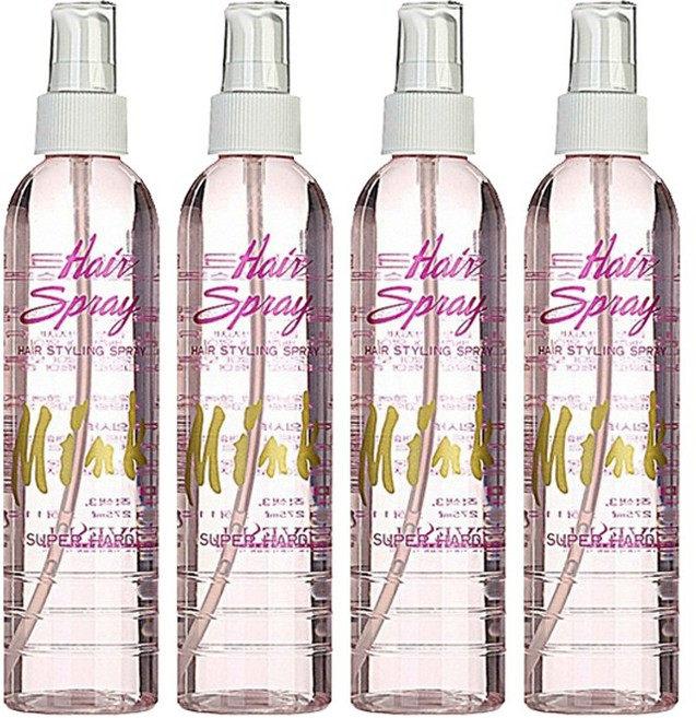 이브셀 밍크 헤어 스타일링 슈퍼하드 액상 스프레이, 265ml, 4개