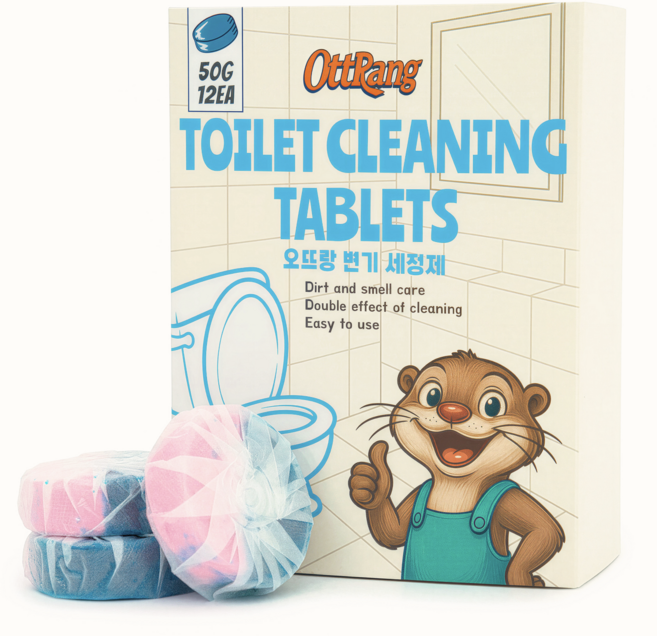 오뜨랑 변기 세정 클리너, 12개, 50g