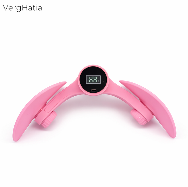 VergHatia 허벅지 내전근 운동 기구 케겔 홈트 힙업 괄약근 강화기 장력조절, 1개, 핑크
