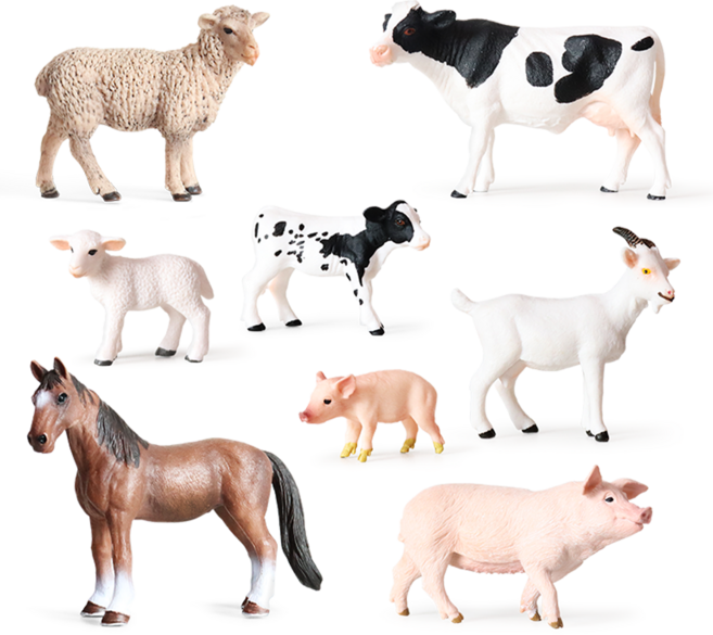 뮤고랑 가축 농장 애니멀 피규어 시리즈 세트, 1개