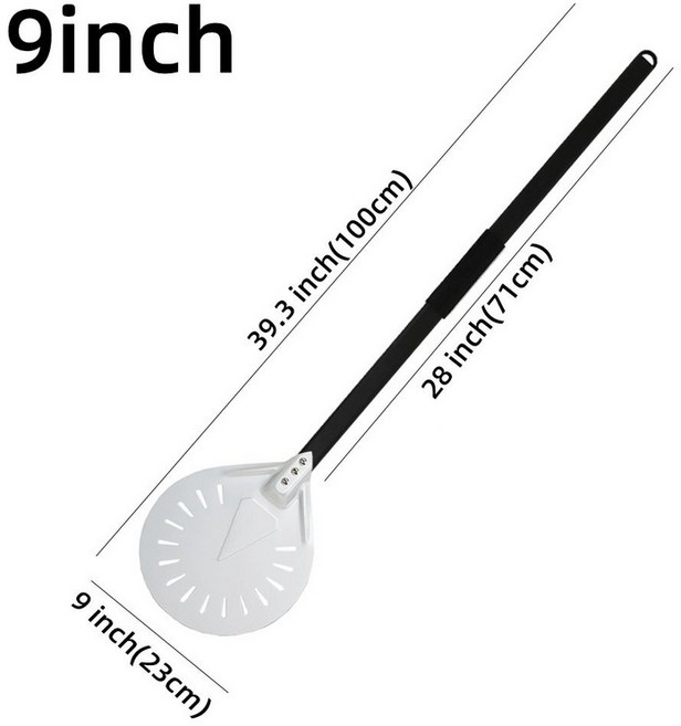 타공 피자삽 소형 화덕 뒤집개 패들 대형 레스토랑 피자주걱 빵삽 주걱 업소용, 1개, 9인치 양극 펀칭 80cm