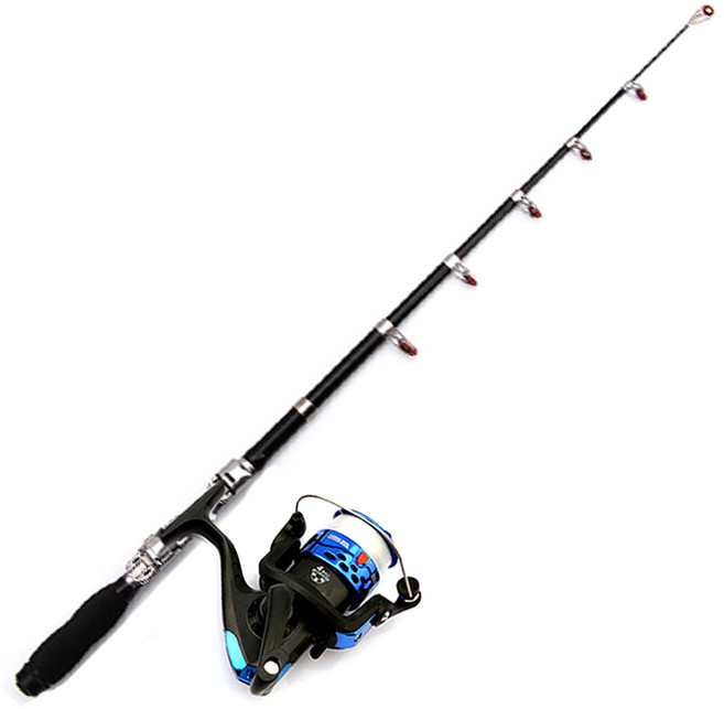 너도나도쇼핑 초보 어린이 휴대용 간편 접이식 계곡 낚시 짧은 릴대 세트, 블랙