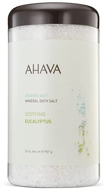 AHAVA 사해 미네랄 목욕 소금 - 영양 필수 바디 케어를 위한 목욕 담그기 32온스., 유칼립투스, 1개 - 쿠팡