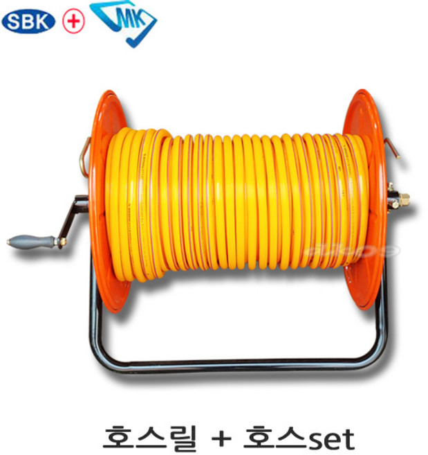 미광고압호스 성보호스릴 고압분무기호스 호스릴셋트 8.5mm 10mm 13mm 국산, 10mmx100M셋트, 1개