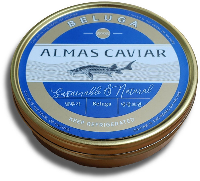 알마스캐비아 철갑상어알 캐비아 벨루가 캐비어 500g, 1개