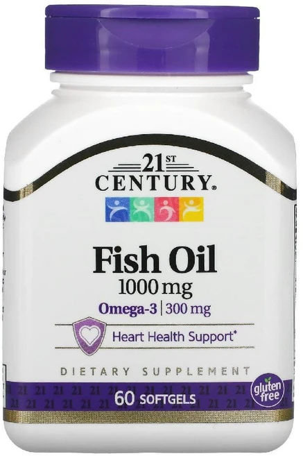 21세기센트리 피쉬 오일 1000mg 오메가 3 300mg 소프트젤, 60정, 1개 - 쿠팡