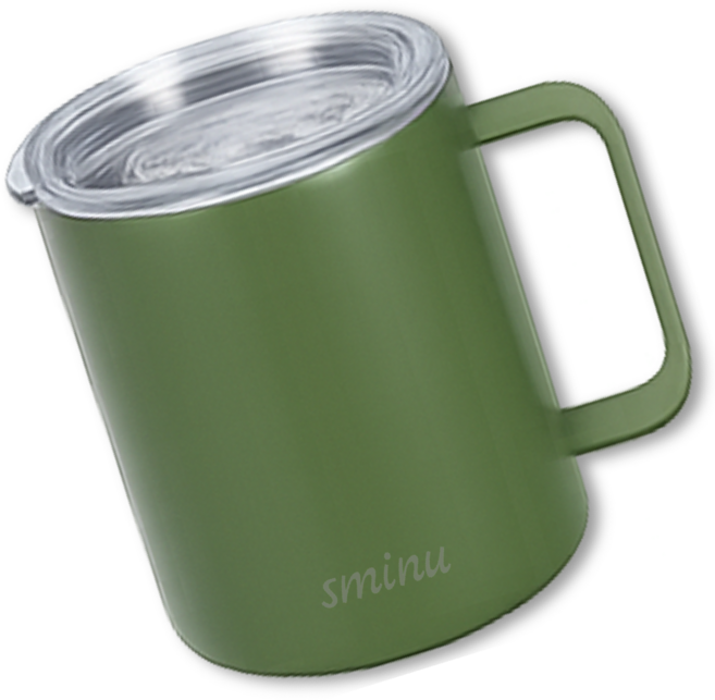 스미누 비비드 데스크 스테인레스 텀블러 머그컵, 1개, 360ml, 말차그린