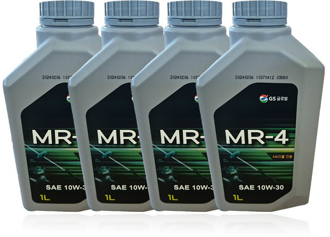 (총 4개) 4행정 엔진오일 GS칼텍스 (소형농기계최적합모델) 점도 10W30 1L (MR-4), 4개