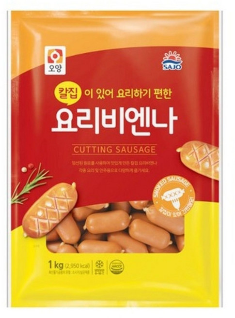 사조오양 칼집 요리비엔나, 5개, 1kg
