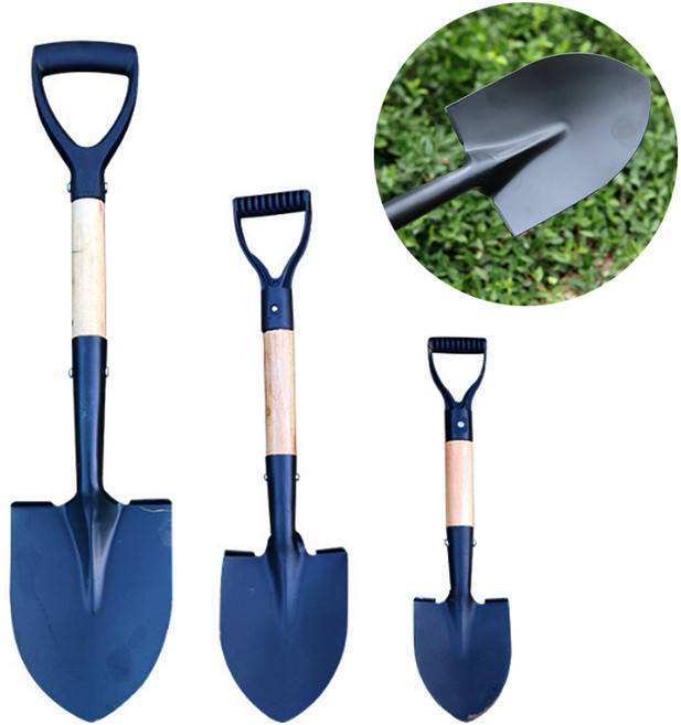 캠핑 원예 갯벌 다용도 미니 소형 삽 눈 제설 모래 조개잡이 놀이 해루질 꽃삽 정원 나무 야전삽 작업삽, 1개, 50CM(중형)