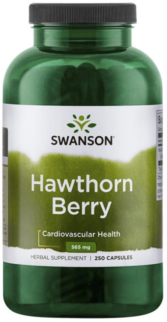 Swanson 斯旺森 山楂果膠囊 565mg, 250顆, 1罐