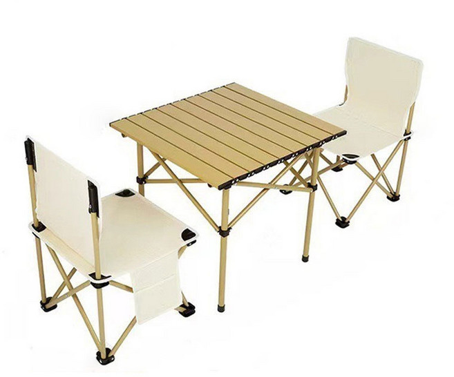 HAM 초경량 폴딩 캠핑 테이블 의자 세트 캠핑용품, 화이트세트
