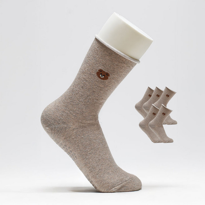 포그니움 무압박 미끄럼방지 국산 양말 5켤레