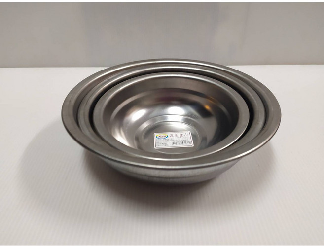 台灣製 不鏽鋼淺菜盆 料理碗, 1個, 小淺菜盆,鋁質