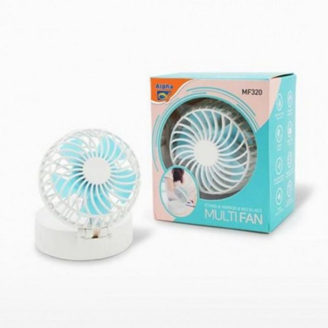알파 USB 멀티선풍기 MF320 (3단풍속 목걸이 스탠드 거울기능), 상세페이지 참조, 상세페이지 참조, 상세페이지 참조