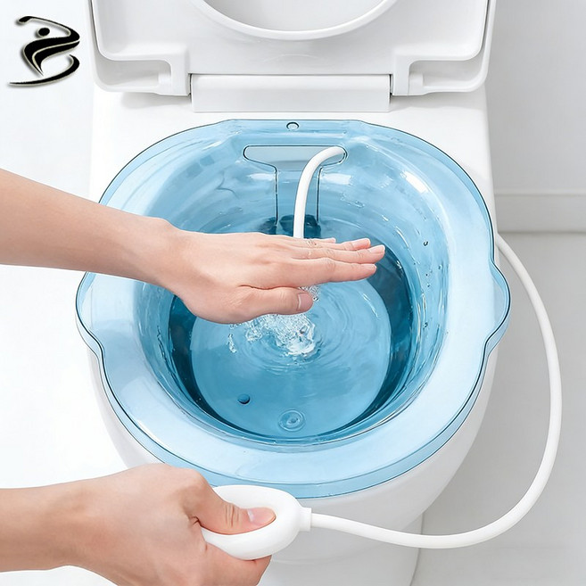 복나이트 가정용 좌욕기 임산부 좌욕기 산후회복 좌욕 힐링 좌욕대야 가정용 치질 좌욕기 여성 좌욕기, 투명 파란색, 1개
