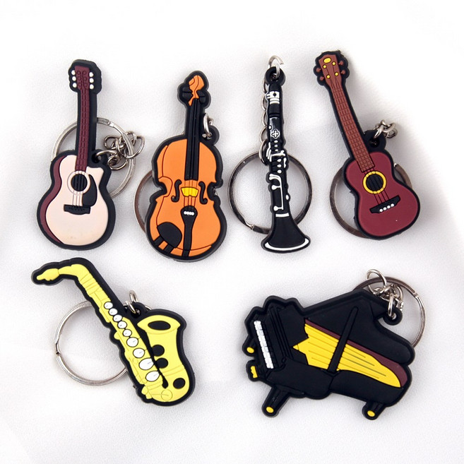 악기모양 키링 열쇠고리, 클라리넷, 1개