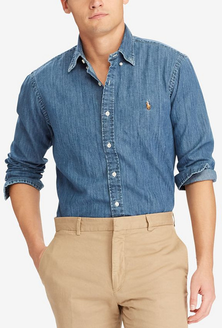 Polo Ralph Lauren Men's Classic-Fit Denim Shirt 226478